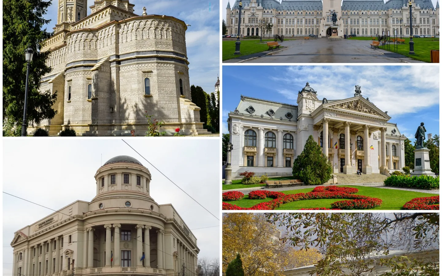 Colaj cu repere urbane din Iași
